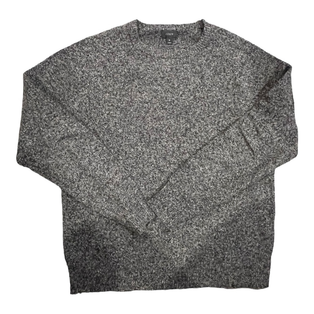 J.Crew crewneck 100% lambswool men’s size medium Heather black